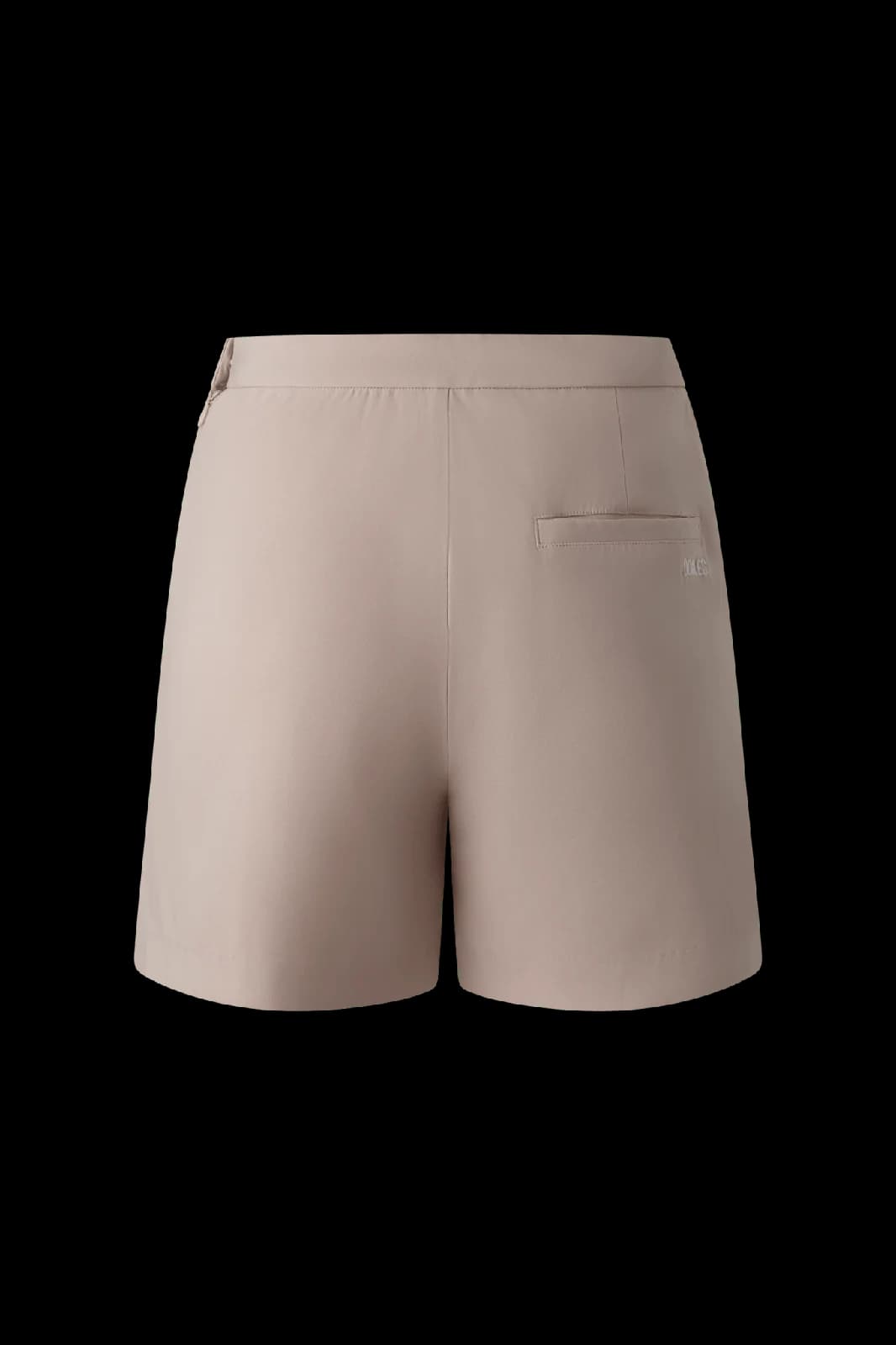 Dogleg skort seen from the back, showing the short and the back pocket